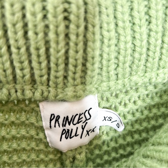 Princess Polly Julianna‎ Shorts Green Knit High Waist Shorts XS - Picture 5 of 7
